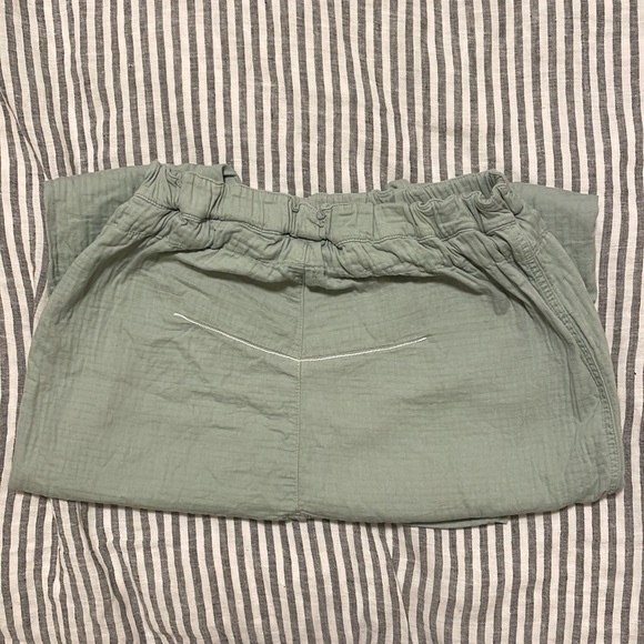 Bassike Herringbone Utility Pants In Sage Green - Picture 10 of 13